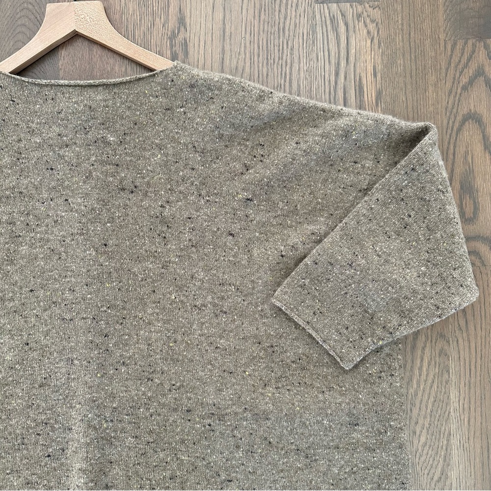 Eskandar Donegal Cashmere Blend Button Front Cardigan Sweater in Brown One Size - Picture 7 of 8